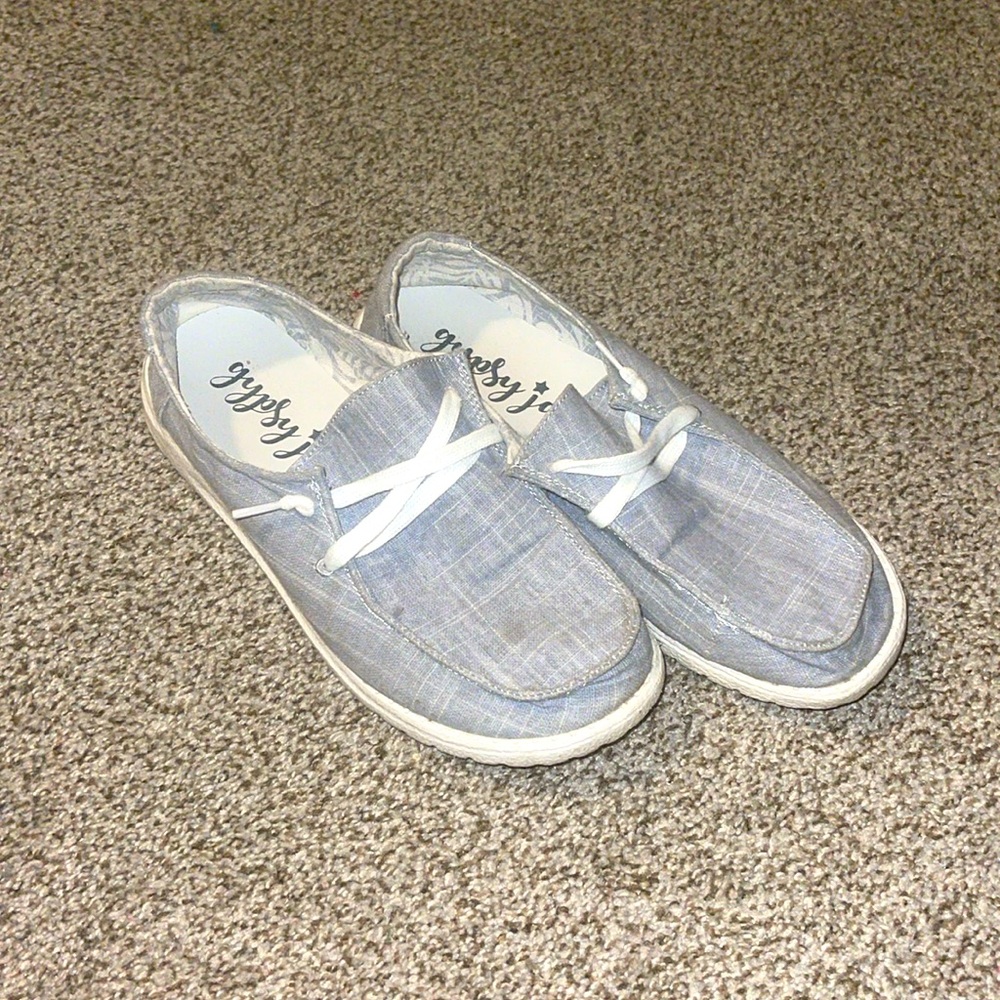 Gypsy Jazz Blue-Gray Slip On Sneaker size 10